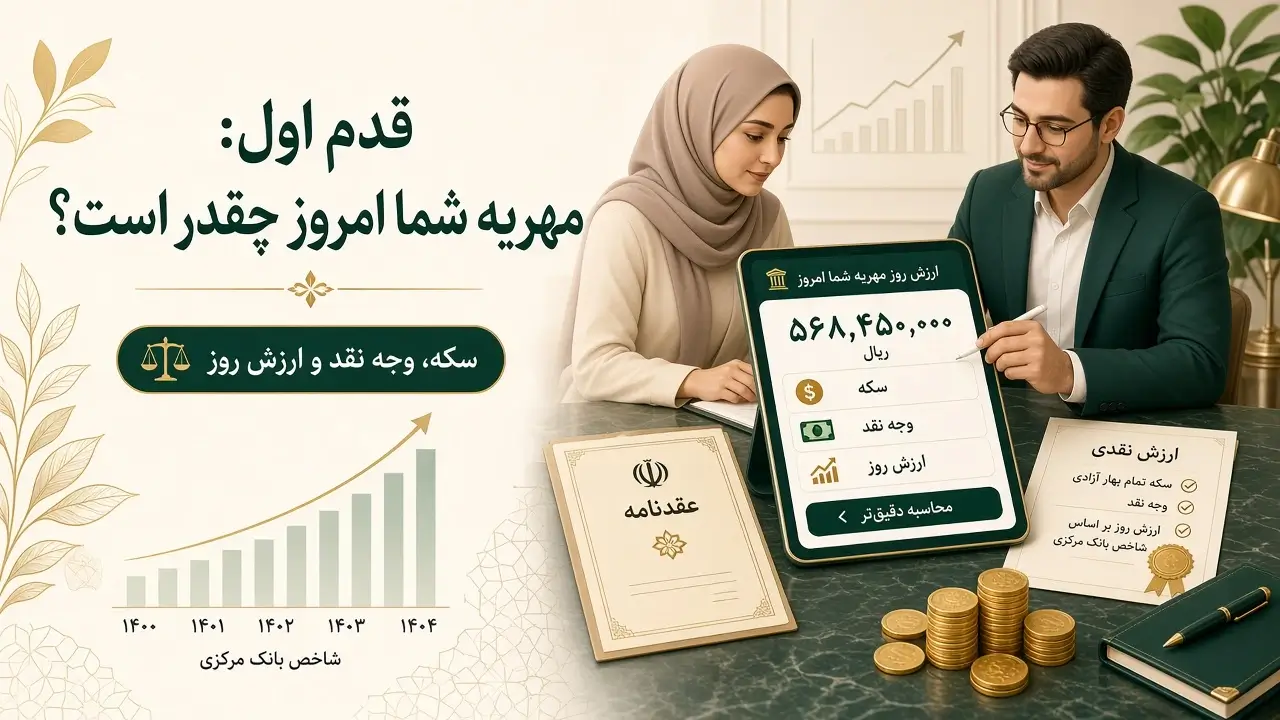 قدم اول: مهریه شما امروز چقدر است؟